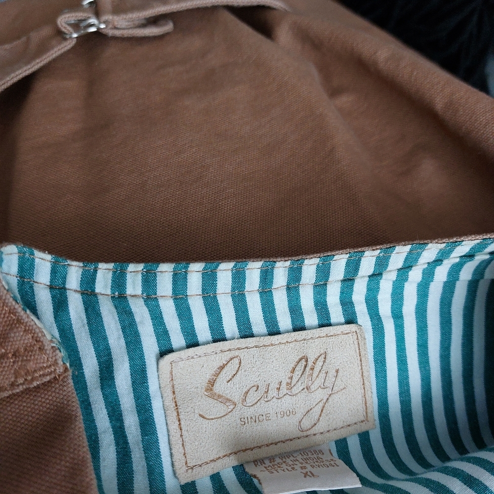 Scully Rangewear Canvas Vest Frontier Western Collared Brown Men's XL Lined - Picture 8 of 9